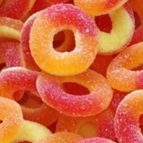 Anneau sucré pêche - 100g